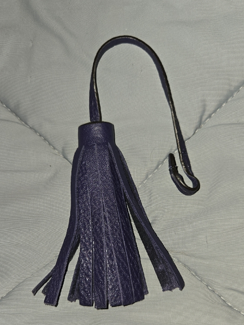 Coach Leather Tassel Bag Charm - Deep Blue